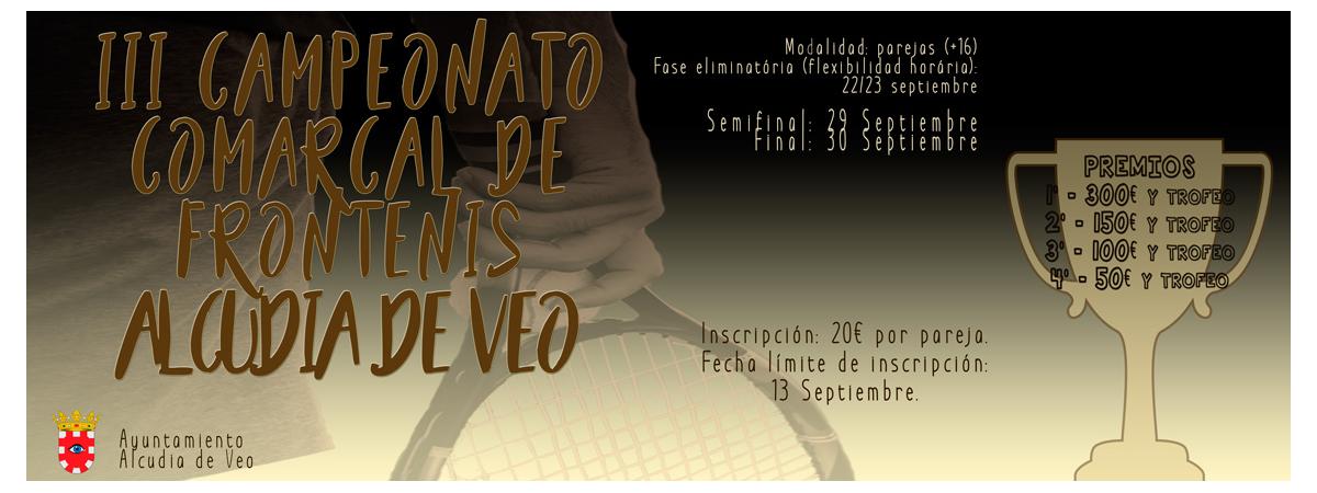 III Campionat Comarcal de Frontenis d’Alcudia de Veo